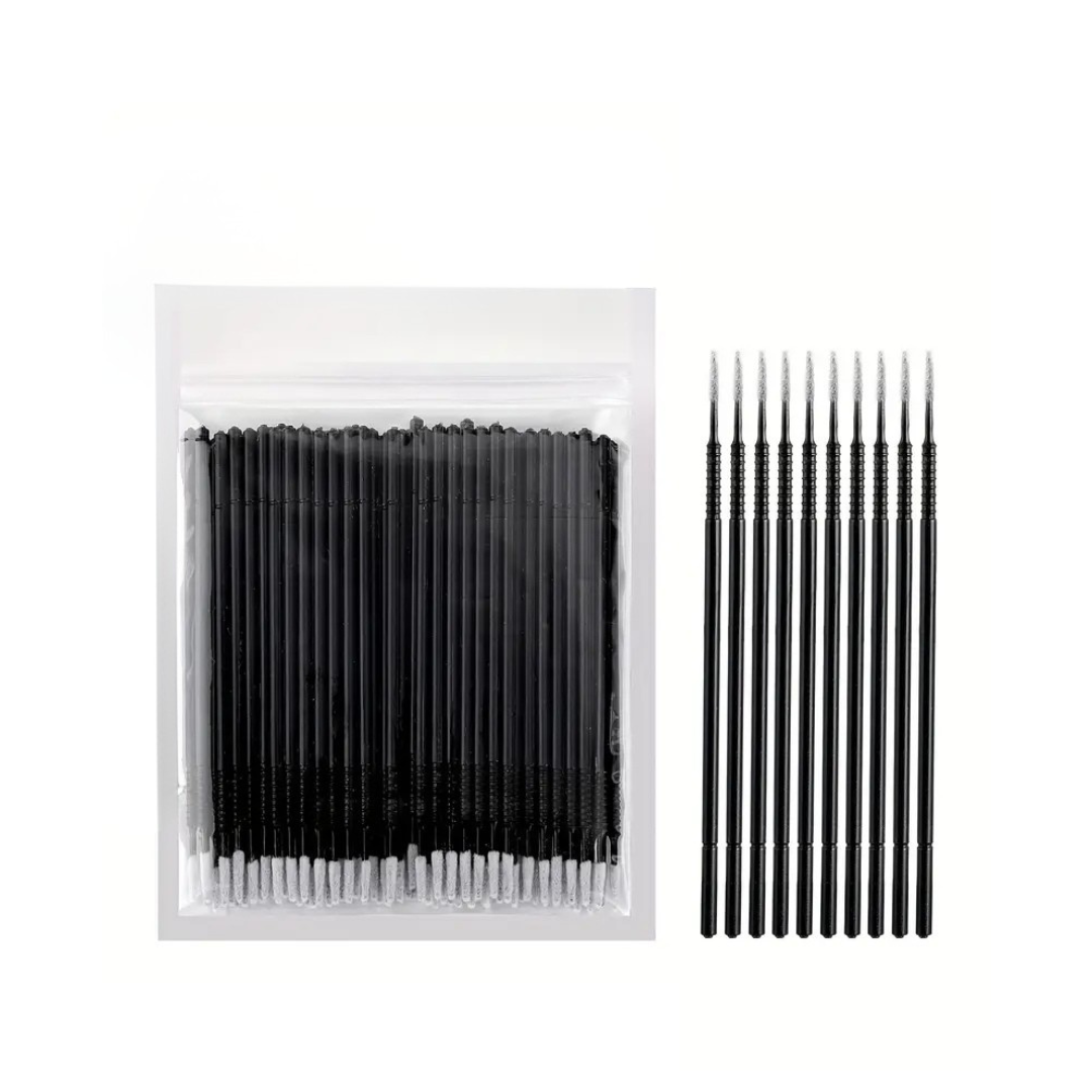 Long Microbrushes Black (100 Pack)
